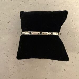Chan Luu Adjustable Silver Cuff with Onyx
